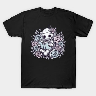 Cute Pastel Goth Voodoo Doll Reading Book T-Shirt